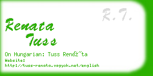 renata tuss business card